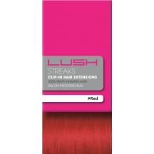 18" Clip In Human Hair 2 Piece Streaks #Red 